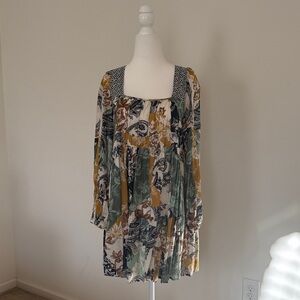 Anthropologie Tiered Mini Dress